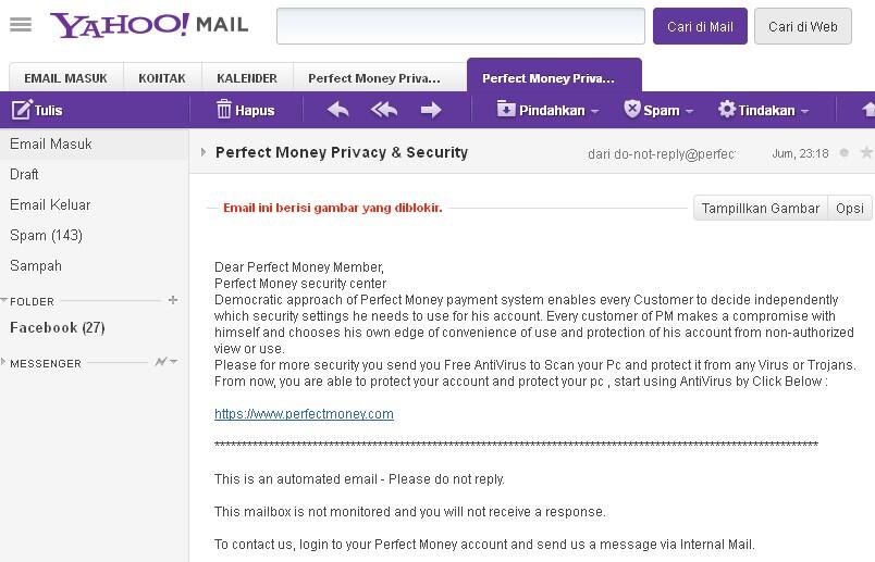 Hati2 Email Bervirus Dari PM