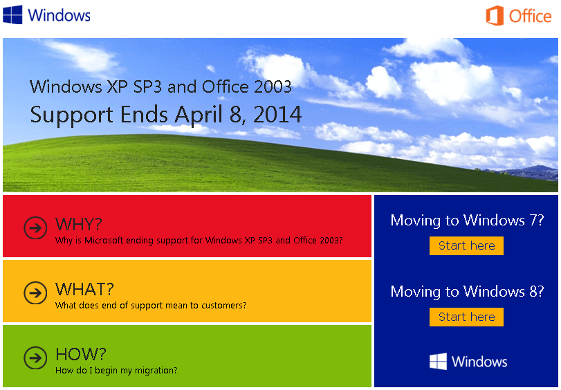 TRIT RESMI MICROSOFT TENTANG AKHIR MASA WINDOWS XP