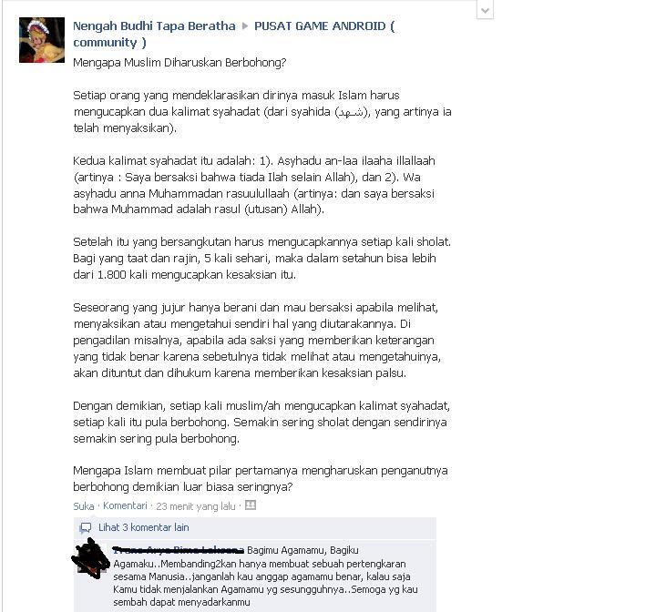 Nemu status fb kayak gini