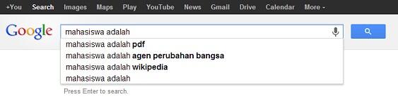 Apa kata google tentang mahasiswa . . . . .