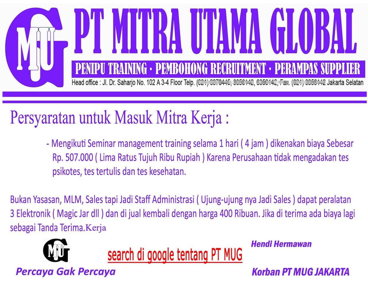 Job Seeker/ Pencari kerja, hati-hati ya !!!!