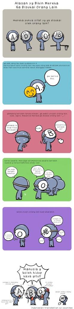 Komik Golongan Darah "alasan ga disukai"