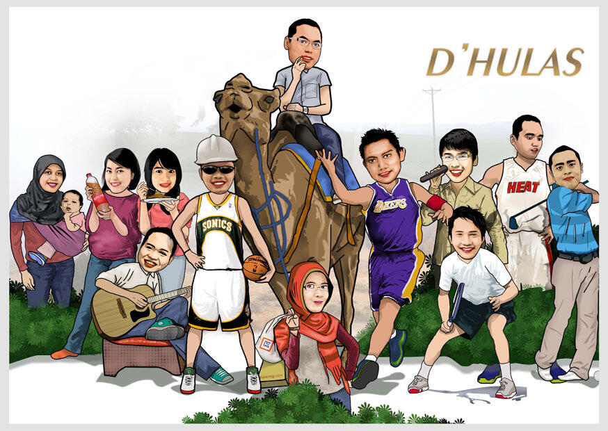 karikatur untuk nikahan, kado, ulang tahun, poster, apapun