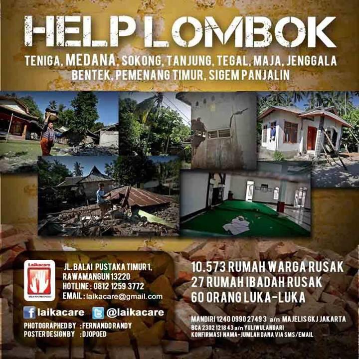 Penggalangan Dana, Tenaga Relawan, Assesment dan Informasi untuk Gempa Lombok