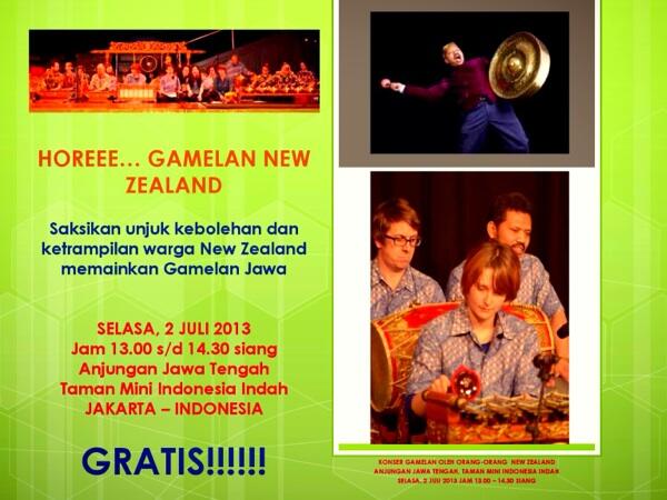 Pertunjukkan Gamelan oleh Bule New Zealand