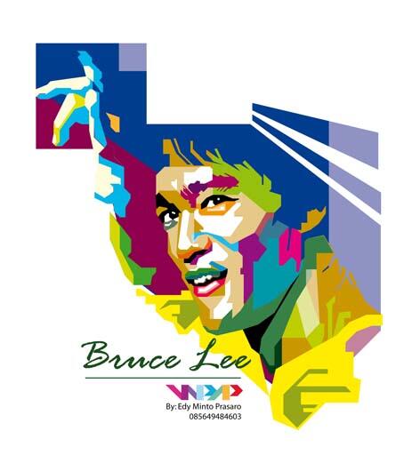 Bruce Lee dalam versi Pop Art ane