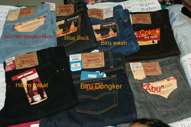 terima grosir&eceran celana branded levis 505,wrangler,lois,psd,DC,zara,fredperry dll