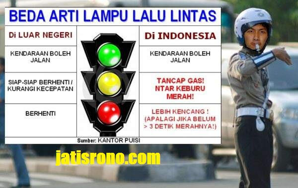 perbedaan lampu merah diluar negri dengan indonesia