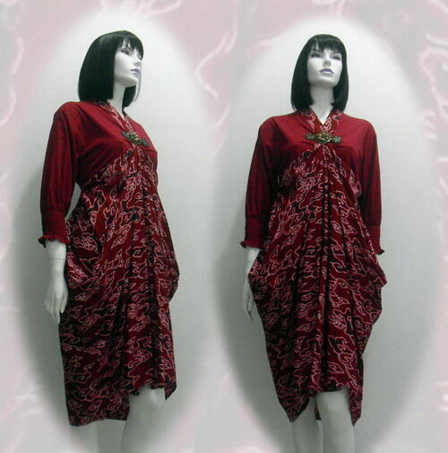 BAJU BATIK TERBARU,BATIK SOLO,BATIK PEKALONGAN,DRESS BATIK,GAMIS BATIK TERBARU