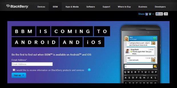 Tampilan Aplikasi BBM (BlackBerry Messenger) untuk Android dan iPhone