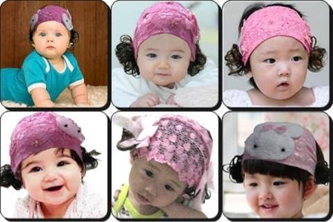 bandana wig baby cute
