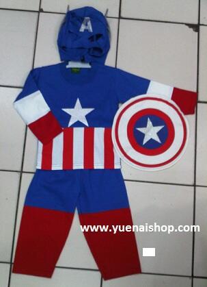 Terjual setelan anak gambar logo Superhero & baju kostum 