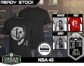 T-SHIRT KAOS DISTRO NBA BASKETBALL ( MIAMI HEAT LAKERS ETC) & SLAMDUNK READY STOCK !!