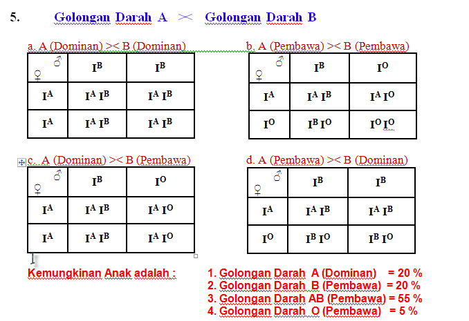 Mengetahui jenis golongan darah yang diturunkan oleh orang tua kita
