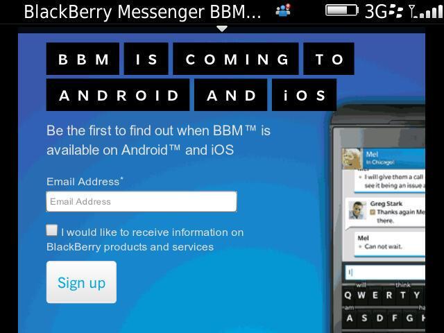 BBM Untuk IOS dan Android Hadir Bulan Oktober!!!