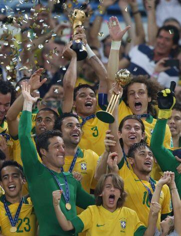 Photo-photo kemenangan Brazil di piala Konfederasi
