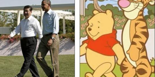 Kcak gan, China sensor kartun Winnie The Pooh gara2 mirip sama Prisedennya, wkakakak