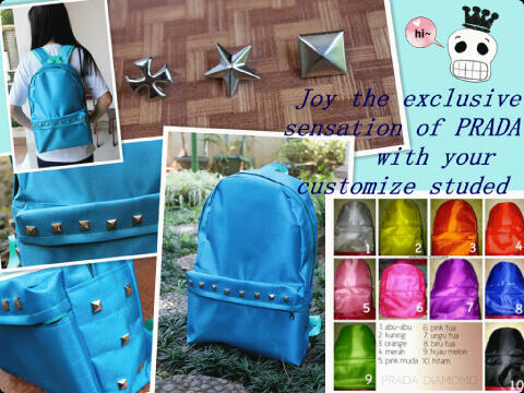 PRADA BACKPACK DENGAN DESAIN STUDED KREASIMU