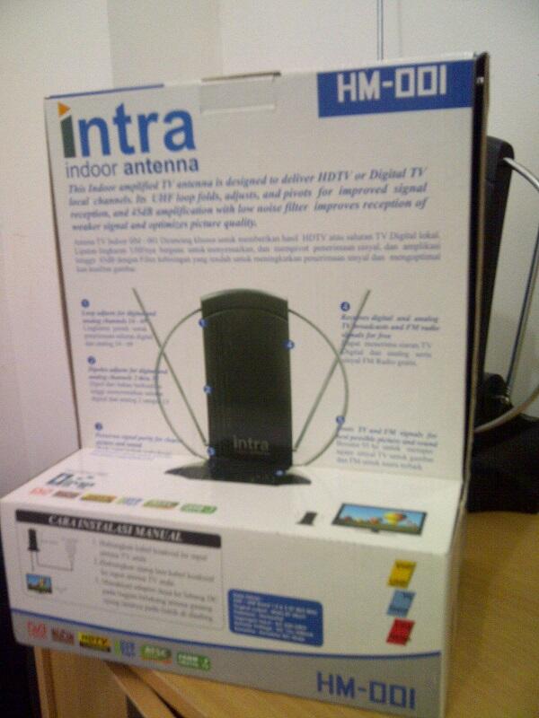 antena TV INDOOR + BOOSTER merk Intra murah