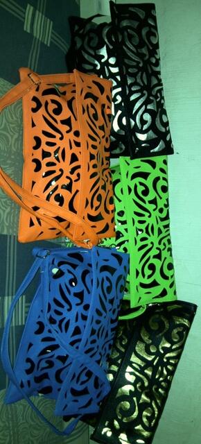 neon bag abstrak motif