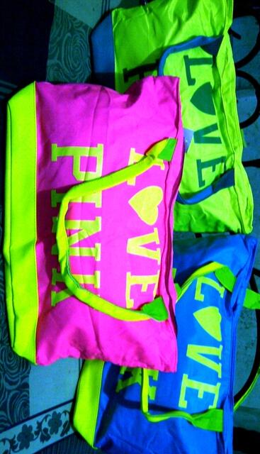 neon bag abstrak motif