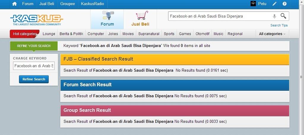 Facebook-an di Arab Saudi Bisa Dipenjara