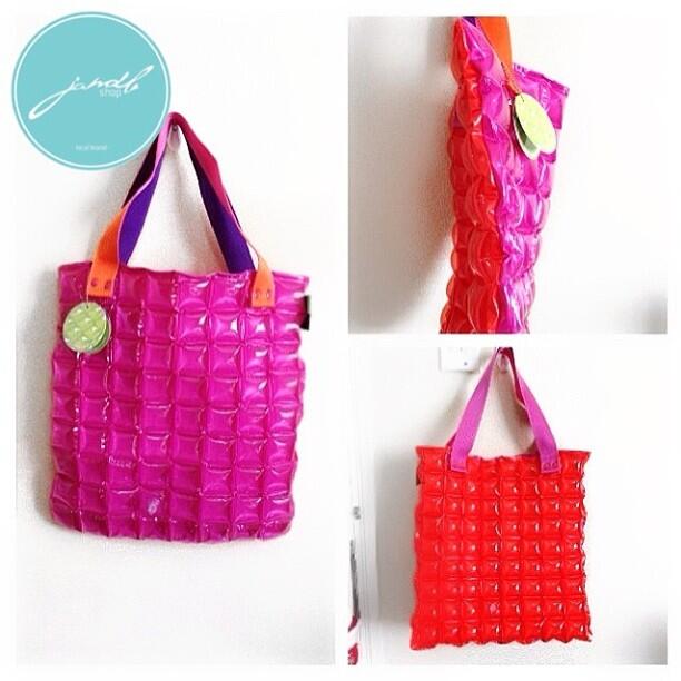TOTE BAG SIZE S DUO CHIC, INFLAT DECOR BUBBLY BAG
