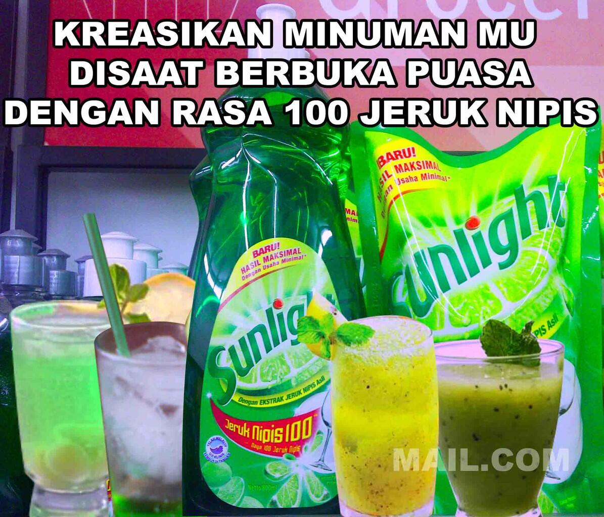 Sunligh (sabun pencuci piring) mengeluarkan minuman baru 