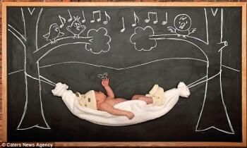 (pict) bayi tidur jadi karya seni