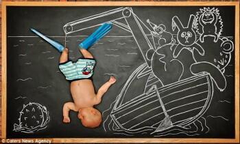 (pict) bayi tidur jadi karya seni