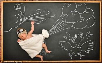 (pict) bayi tidur jadi karya seni