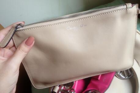 Tas/Bag Dior seri Diorissimo Second Medium Beige-Pink Kwalitas Premium