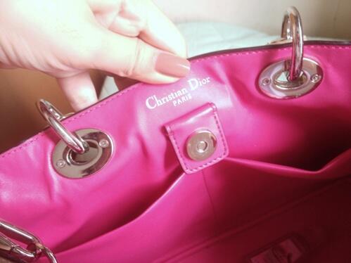 Tas/Bag Dior seri Diorissimo Second Medium Beige-Pink Kwalitas Premium