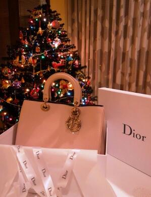 Tas/Bag Dior seri Diorissimo Second Medium Beige-Pink Kwalitas Premium