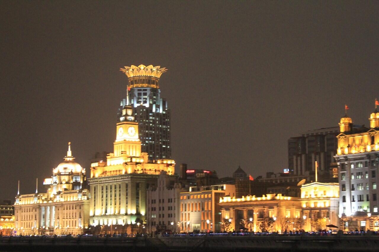 &#91;Banyak&#93; Pemandangan Kota Shanghai Malam Hari dari River Cruise