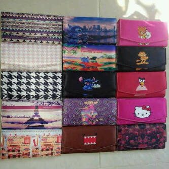 DIJUAL DOMPET PRINTING MURAH CEWE DAN COWO BISA COSTUM JUGA