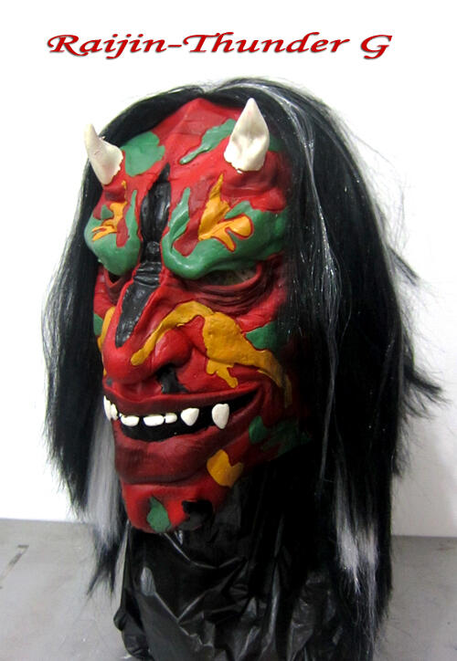 Topeng silicone latex karet - Raijin Thunder G - cocok buat kolektor
