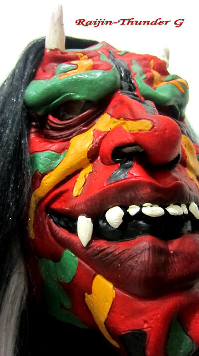 Topeng silicone latex karet - Raijin Thunder G - cocok buat kolektor