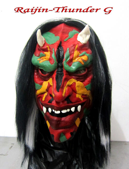 Topeng silicone latex karet - Raijin Thunder G - cocok buat kolektor