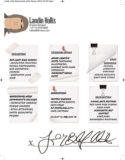 Resume super kreatif buat Graphic Designer
