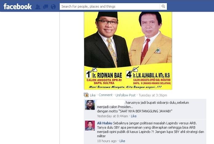 DEBAT CALON ANGGOTA DPRD WAKATOBI DGN ARB HATER DI FACEBOOK