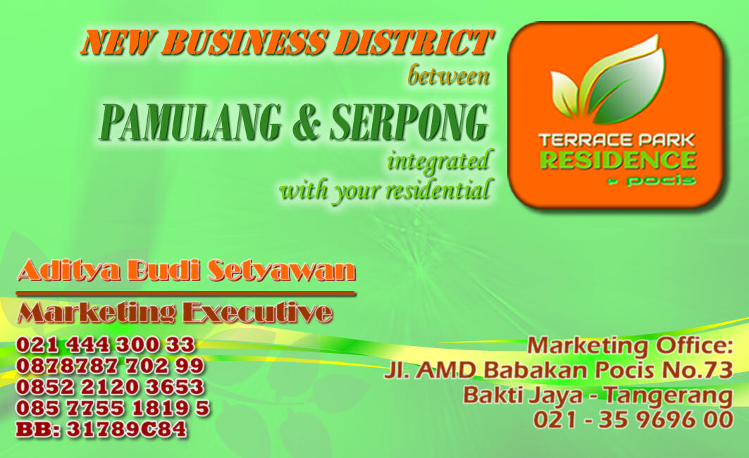 Rukan di Terrace Park Residence @pocis - Pamulang - Tangerang Selatan