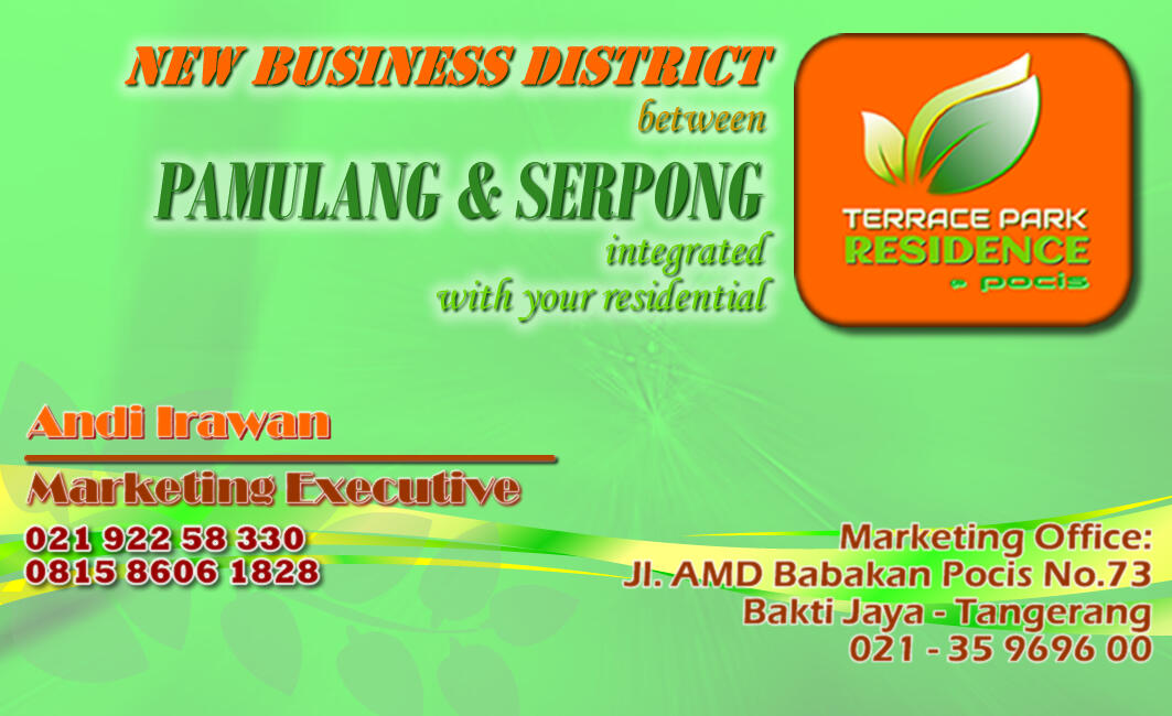 Rukan di Terrace Park Residence @pocis - Pamulang - Tangerang Selatan