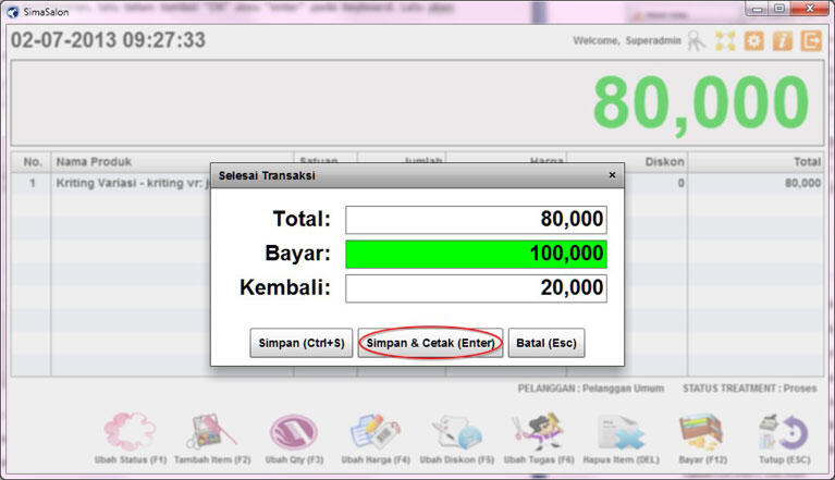 SOFTWARE KASIR KHUSUS UNTUK USAHA SALON