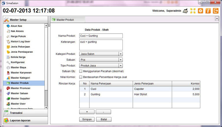 SOFTWARE KASIR KHUSUS UNTUK USAHA SALON