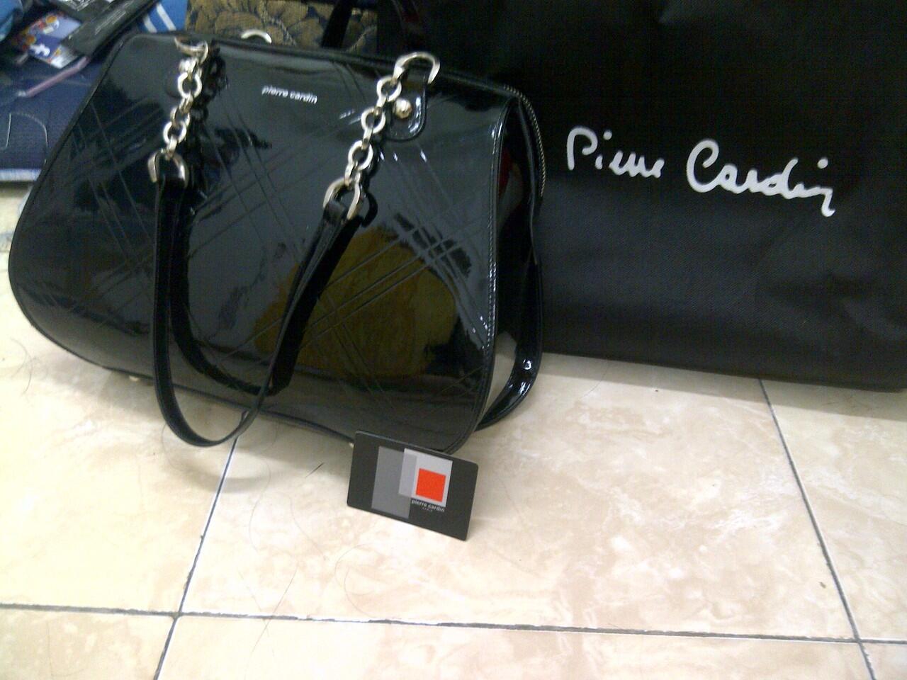 J > TAS PIERRE CARDIN BLACK WOMEN ORIGINAL LIKE NEW 99% !!