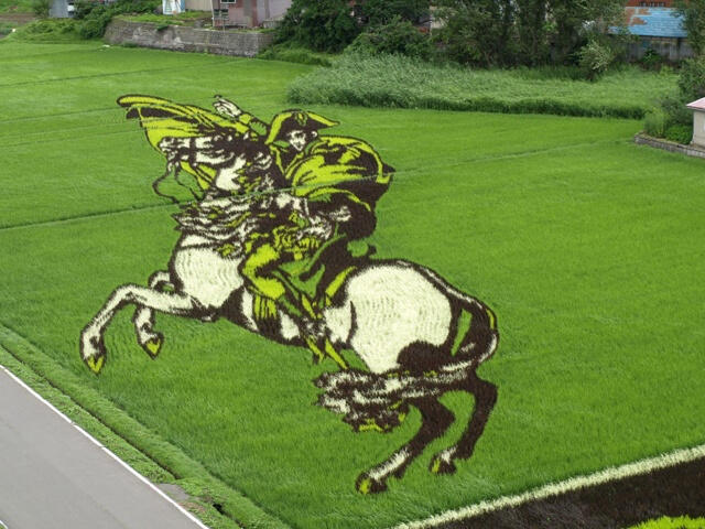 Gambar Karakter Anime Populer di Atas Sawah