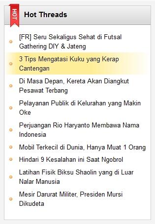 Indeks Hot Threads Bulan Juli 2013 (Part 04)
