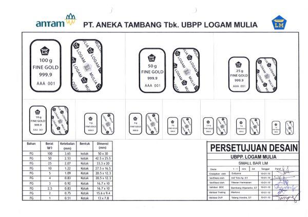 Tampilan Baru emas Antam