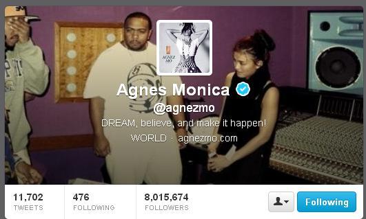Agnes Monica: 8 Millions Followers!